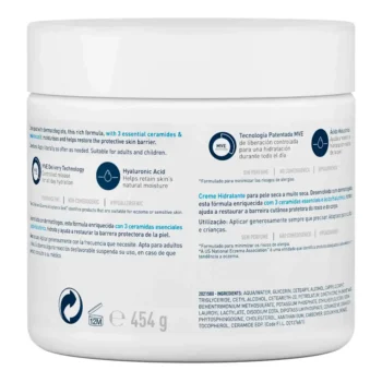 <span class="notranslate">CERAVE MOISTURISING CREAM</span> for dry to very dry skin 454 gr