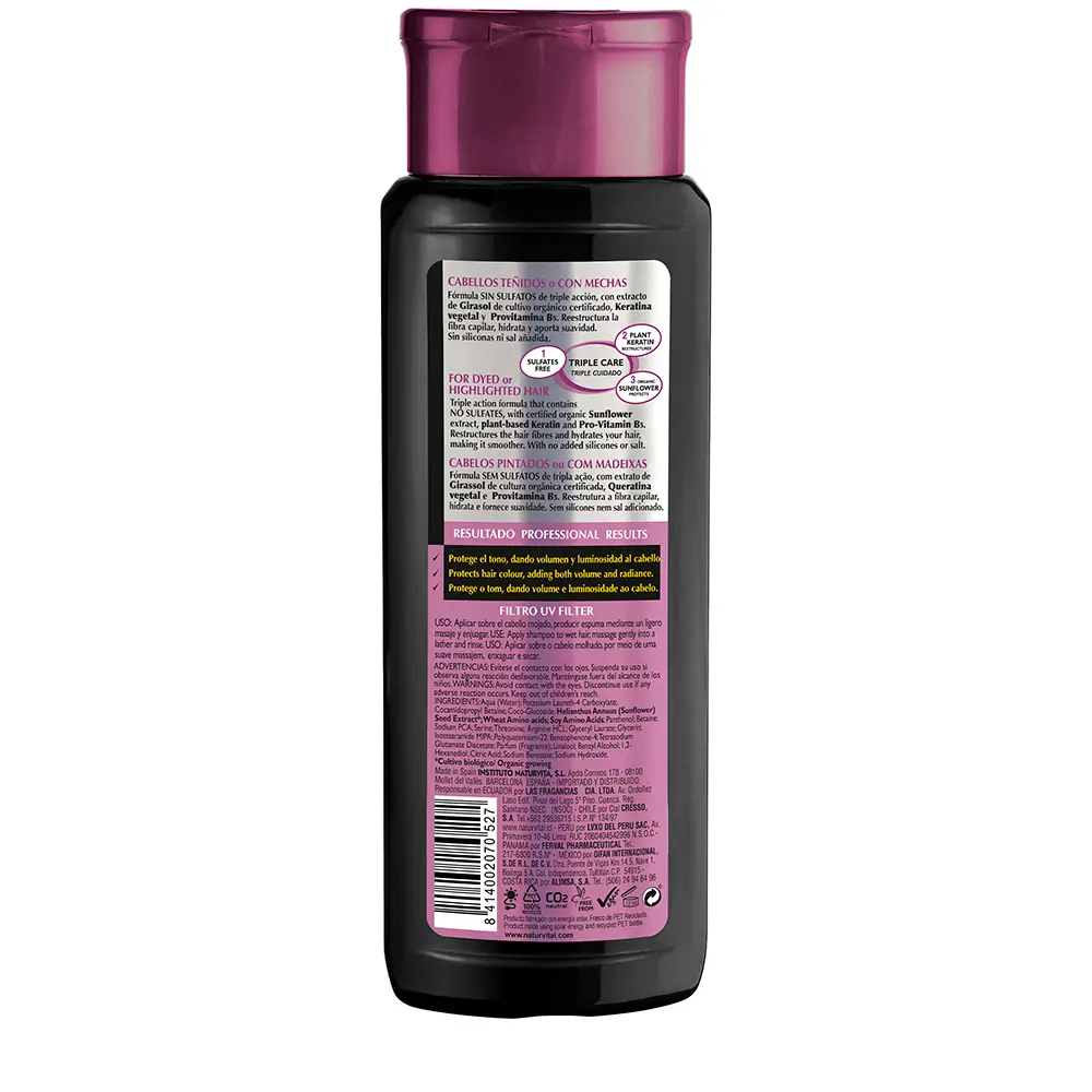 NATUR VITAL ORGANIC SALON champoo sulfate-free color protection UV 300 ml NATUR VITAL ORGANIC SALON champoo sulfate-free color protection UV 300 ml