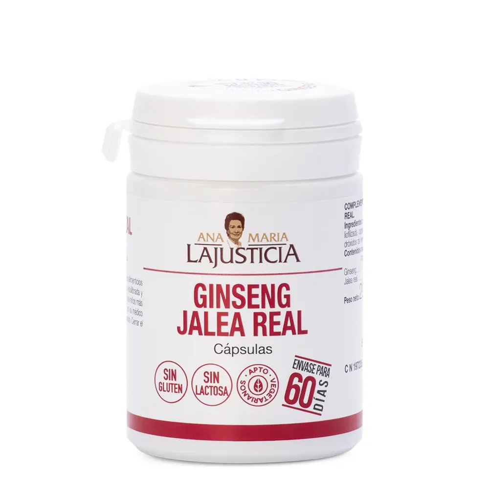 ANA MARÍA LAJUSTICIA GINSENG with jalea real 60 capsules ANA MARÍA LAJUSTICIA GINSENG with jalea real 60 capsules