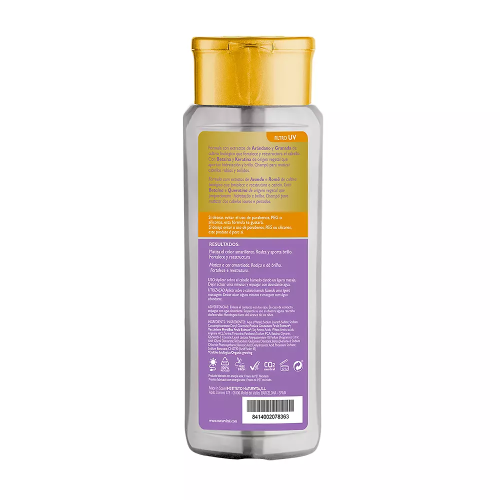 NATUR VITAL SHAMPOO MATIZANTE silver blonde 400 ml