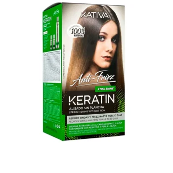 KATIVA KERATIN ANTI-FRIZZ straightening sin plancha extra brillo 30 das