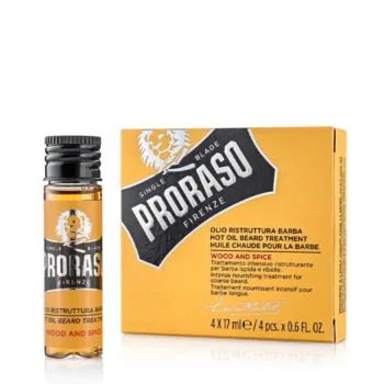 <span class="notranslate">PRORASO WOOD AND SPICE</span> hot oil beard treatment 4 x 17 ml