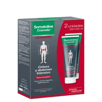 SOMATOLINE COSMETIC HOMBRE CINTURA & ABDOMEN REDUCTOR INTENSIVO set 2 x 250 ml
