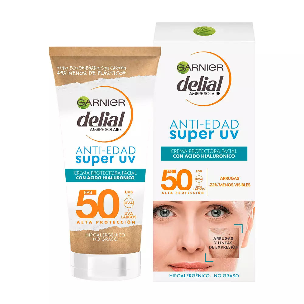 GARNIER SUPER UV ANTI-EDADfacial cream SPF50 50 ml