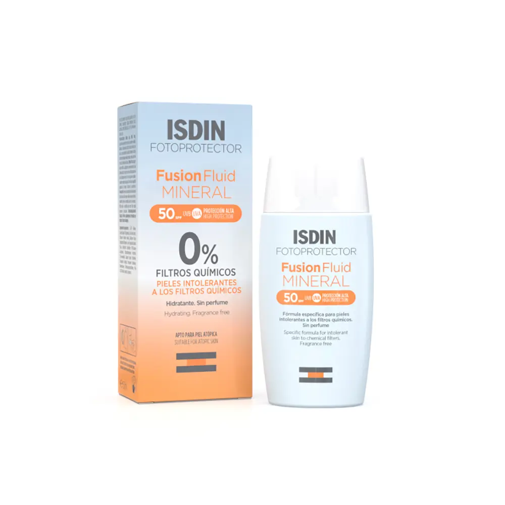 ISDIN FUSION FLUID MINERAL PHOTOPROTECTOR 0% chemical filters SPF50+ 50 ml