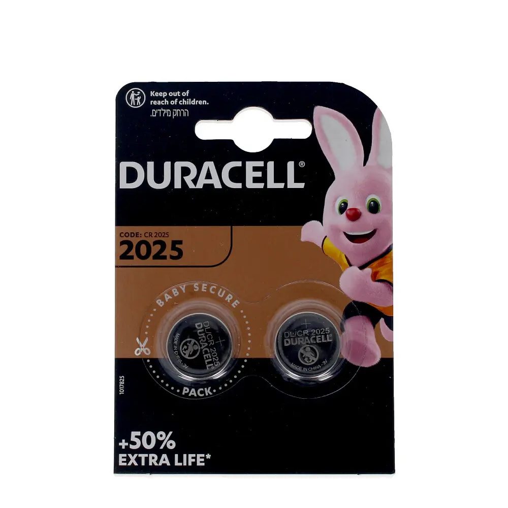 DURACELL DURACELL BUTTON LITHIUM 3V 2025 DL/CR2025 batteries pack x 2 u DURACELL DURACELL BUTTON LITHIUM 3V 2025 DL/CR2025 batteries pack x 2 u