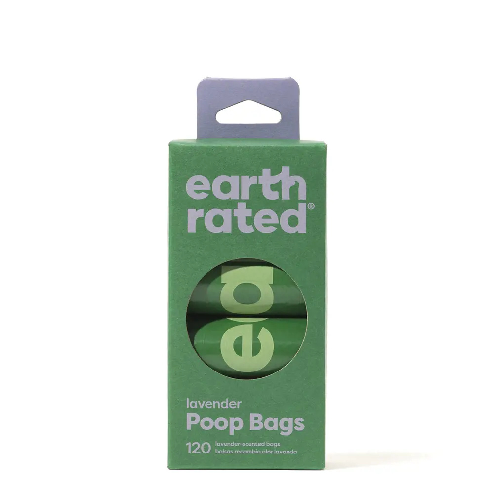 EARTH RATED ROLLOS BOLSA mascota recambio #lavanda 8 x 15 u EARTH RATED ROLLOS BOLSA mascota recambio #lavanda 8 x 15 u