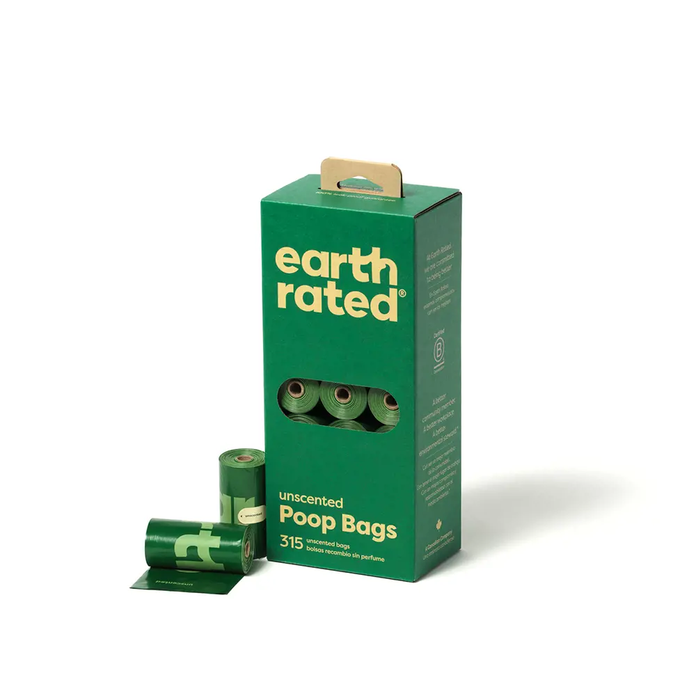 EARTH RATED ROLLOS BOLSA mascota recambio #sin perfume 21 x 15 u