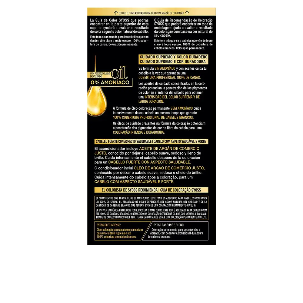 SYOSS OLEO INTENSE ammonia-free hair color #8.05-beige blonde 5 pz