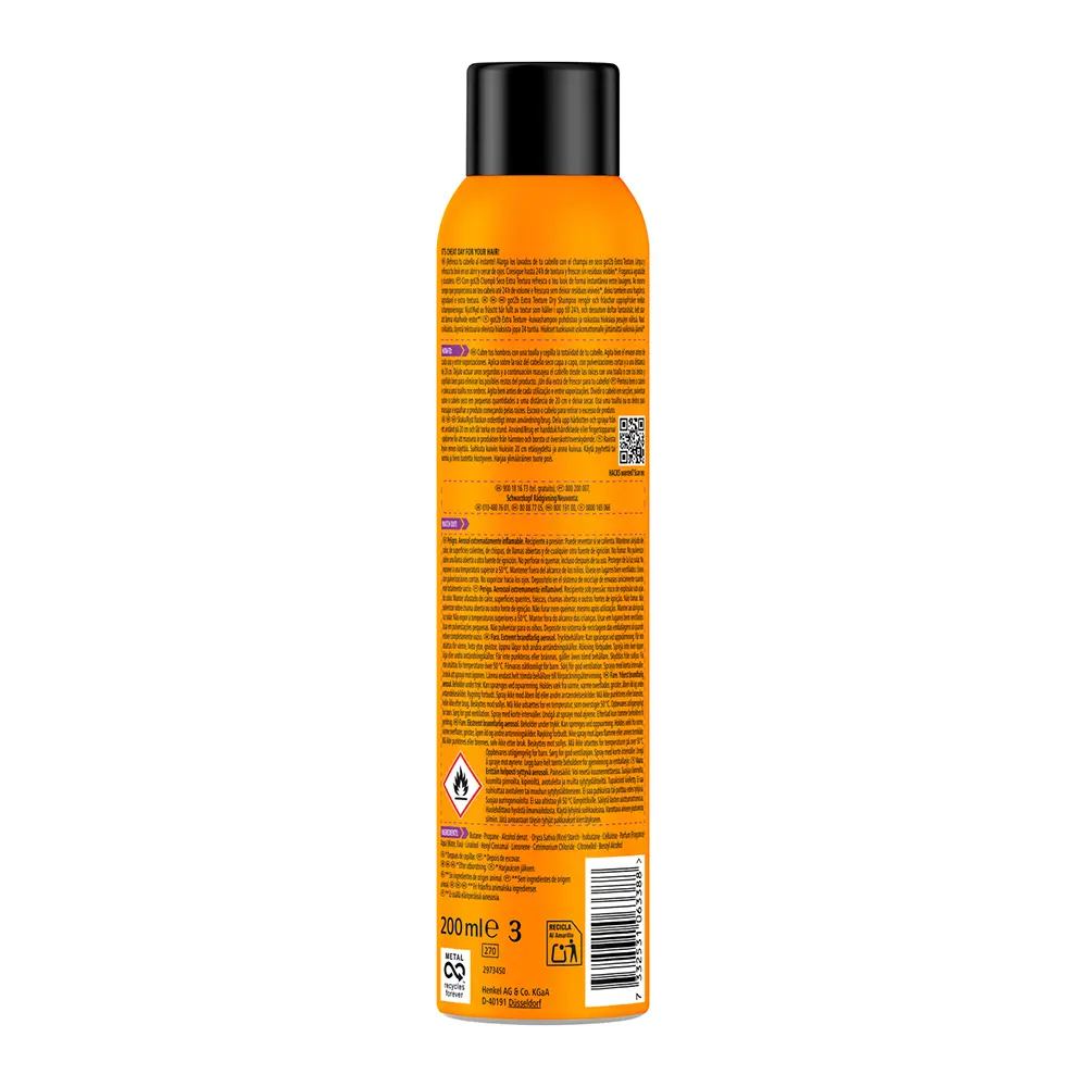 SCHWARZKOPF MASS MARKET GOT2B DRY SHAMPOO extra clean & soft texture 200 ml
