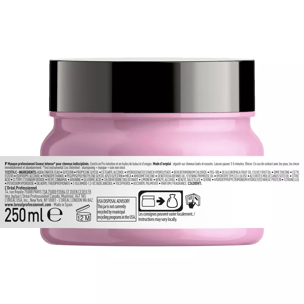 L'ORÉAL PROFESSIONNEL PARIS LISS UNLIMITED mask 250 ml L'ORÉAL PROFESSIONNEL PARIS LISS UNLIMITED mask 250 ml - Image 4
