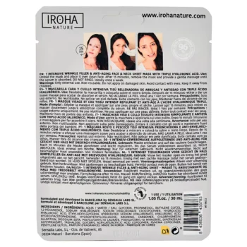 IROHA WRINKLE FILLER & ANTI-AGE wrinkle filler face & neck mask 30 ml
