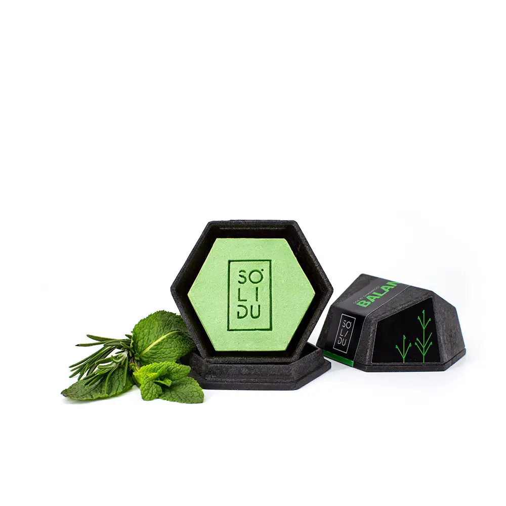 SOLIDU THE BALANCE oily hair rosemary & mint shampoo bar 70 gr