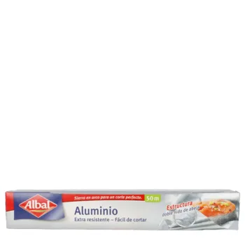 ALBAL PAPEL ALUMINIO extra resistente easy de cortar 50 metros