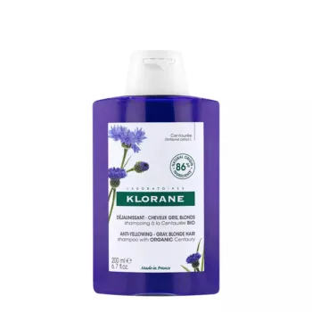 KLORANE A LA CENTAUREA BIO anti-yellowing shampoo for gray and blonde hair 200 ml KLORANE A LA CENTAUREA BIO anti-yellowing shampoo for gray and blonde hair 200 ml