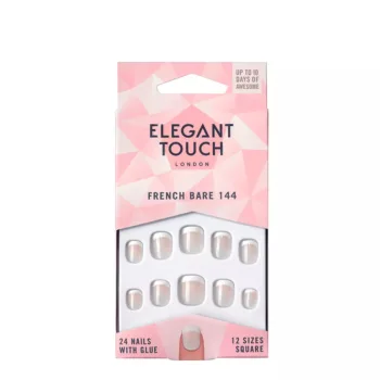 ELEGANT TOUCH FRENCH bare nails with glue square #144-XS 24 u ELEGANT TOUCH FRENCH bare nails with glue square #144-XS 24 u