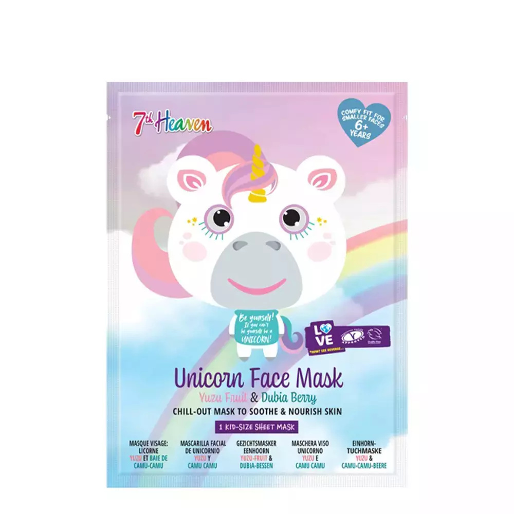 7TH HEAVEN ANIMAL UNICORN face mask 1 u 7TH HEAVEN ANIMAL UNICORN face mask 1 u