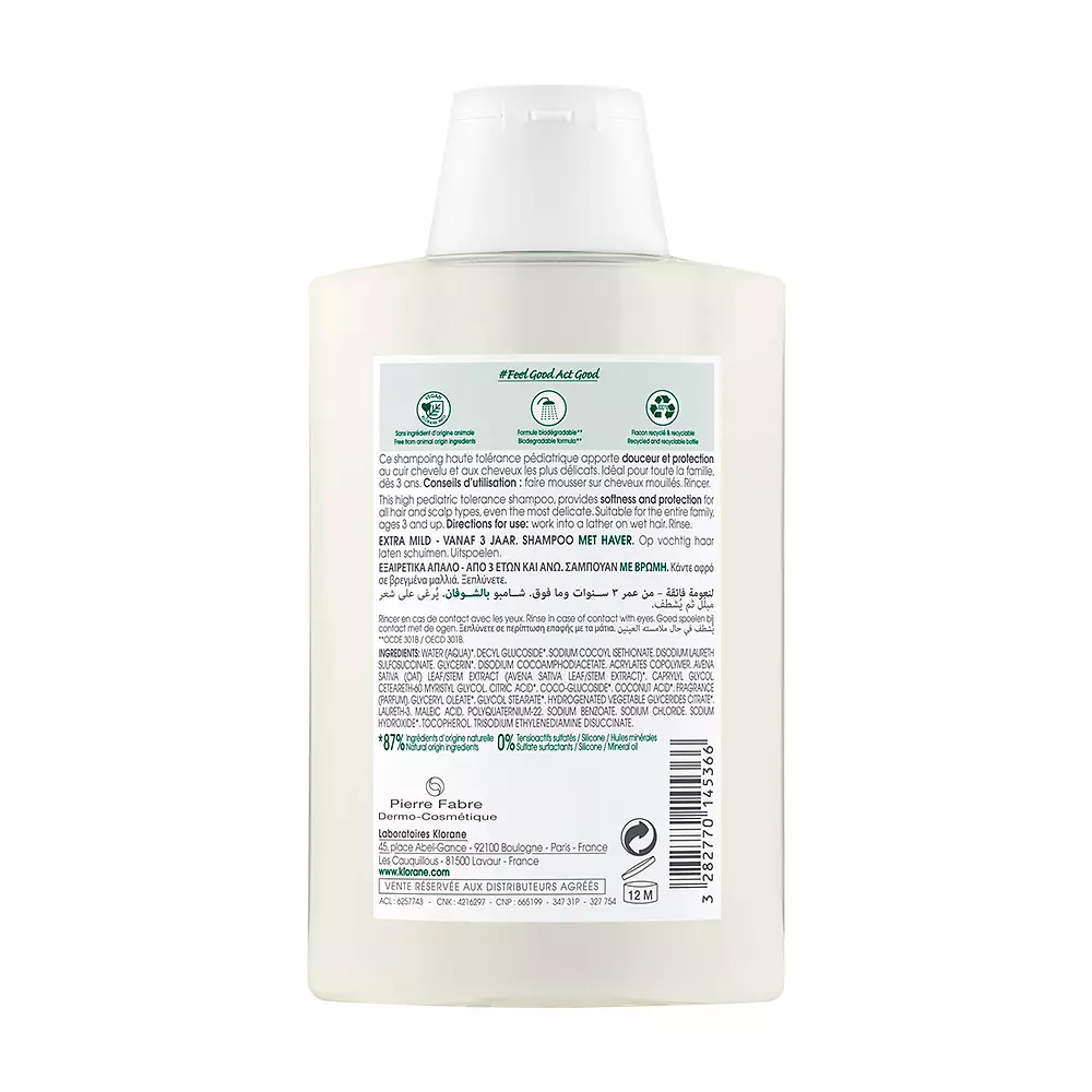 KLORANE OAT MILK mild shampoo 200 ml