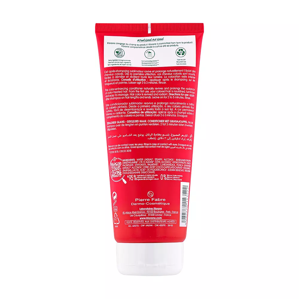 KLORANE A LA GRANADA color protection conditioner for colored hair 200 ml
