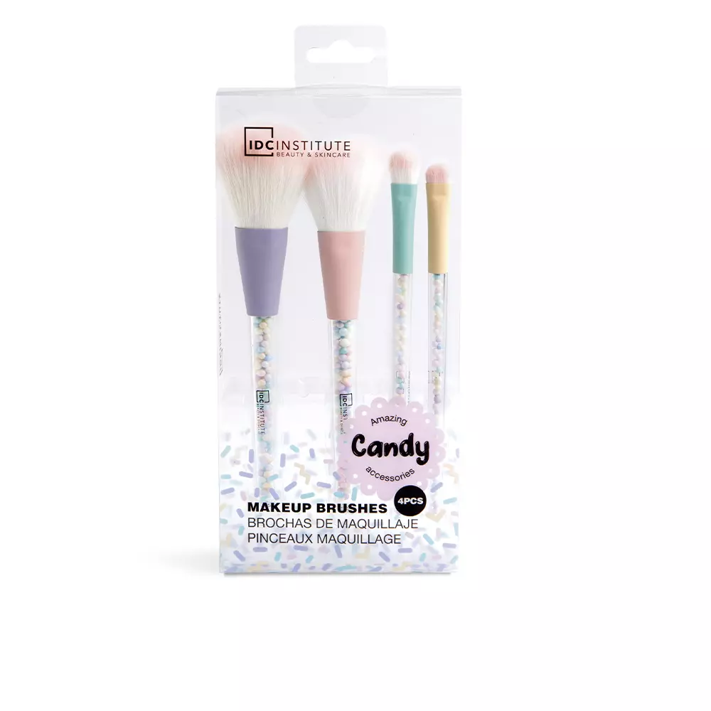 IDC INSTITUTE PINCEAUX DE MAQUILLAGE CANDY set 4 pcs