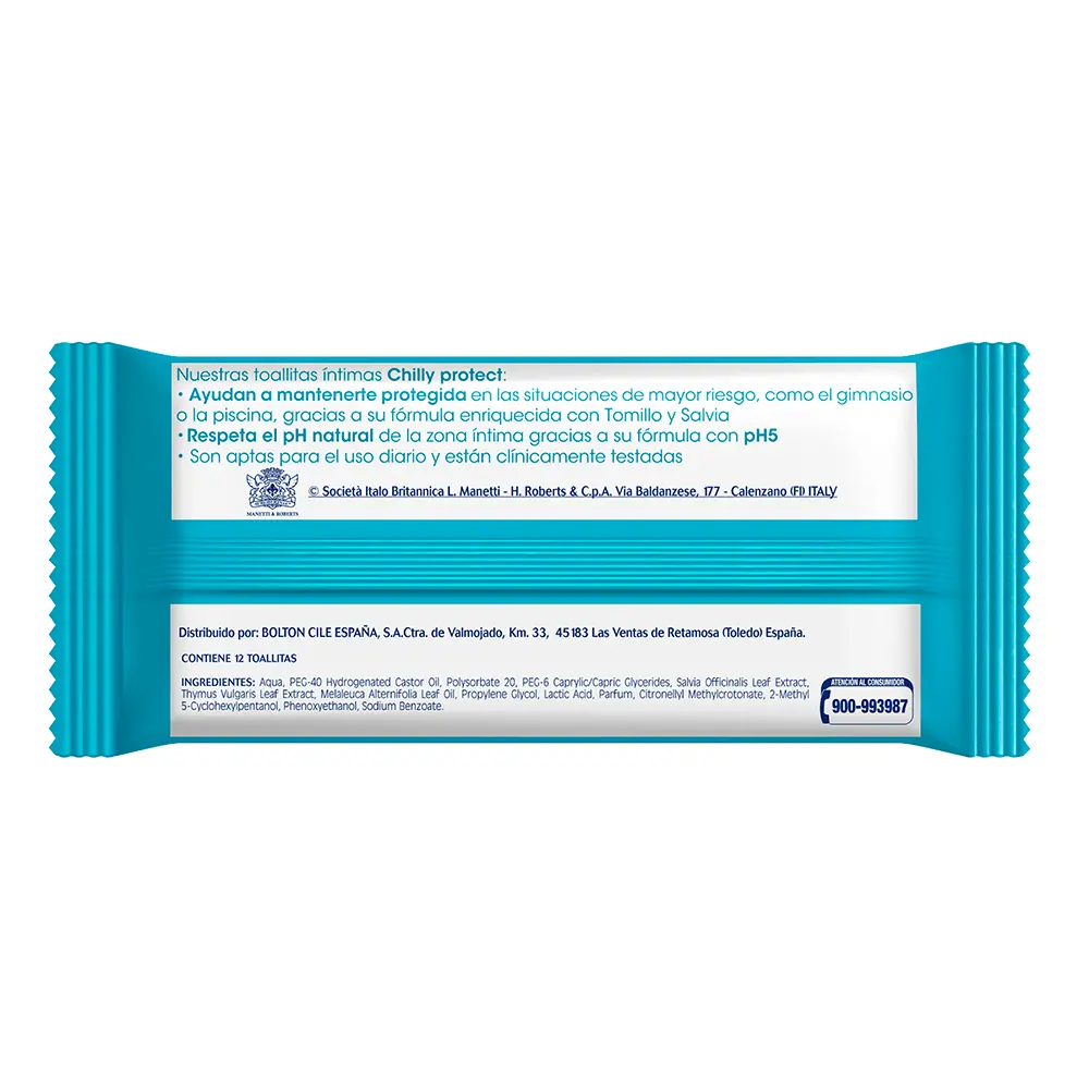 CHILLY EXTRA PROTECTION intimate wipes 12 u