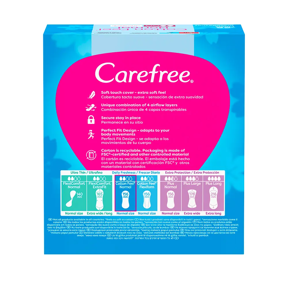 CAREFREE CAREFREE COTON protecteur sans parfum 56 u