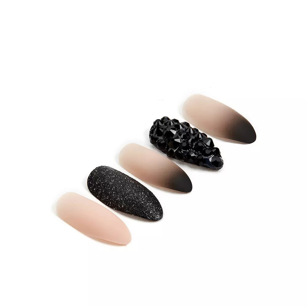 ARDELL NAIL ADDICT black stud & pink ombre 1 u