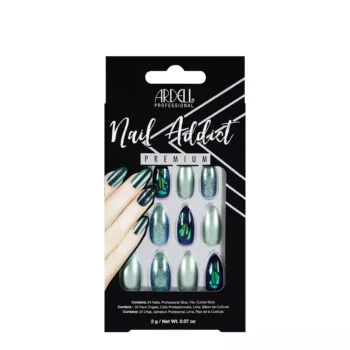 ARDELL NAIL ADDICT green glitter chrome 1 u