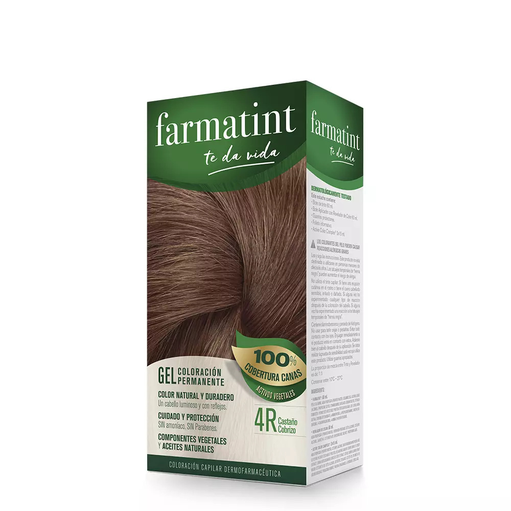 FARMATINT FARMATINT GEL dry permanent color #4r- chestnut cobrizo 5 u FARMATINT FARMATINT GEL dry permanent color #4r- chestnut cobrizo 5 u