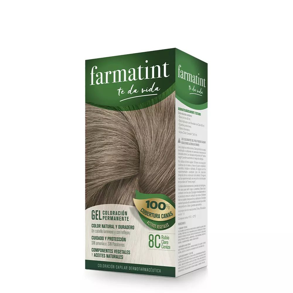 FARMATINT FARMATINT GEL dry permanent color #8c-blonde clear ceniza 5 u FARMATINT FARMATINT GEL dry permanent color #8c-blonde clear ceniza 5 u