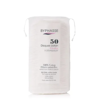 BYPHASSE Oval make-up remover COTTON DISCS 50 u