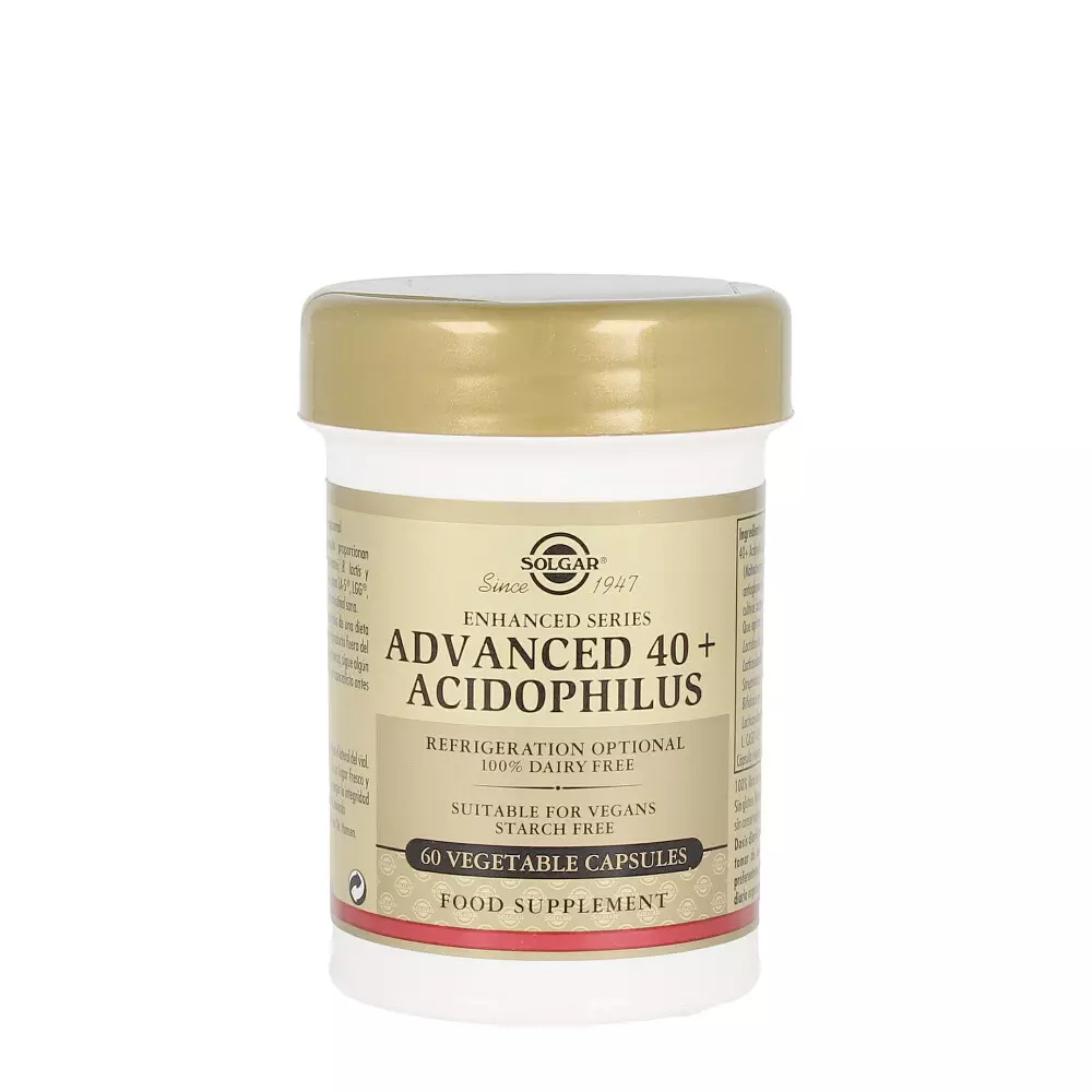 SOLGAR 40 PLUS ACIDOPHILUS AVANZADO vegetable capsules 60 u SOLGAR 40 PLUS ACIDOPHILUS AVANZADO vegetable capsules 60 u