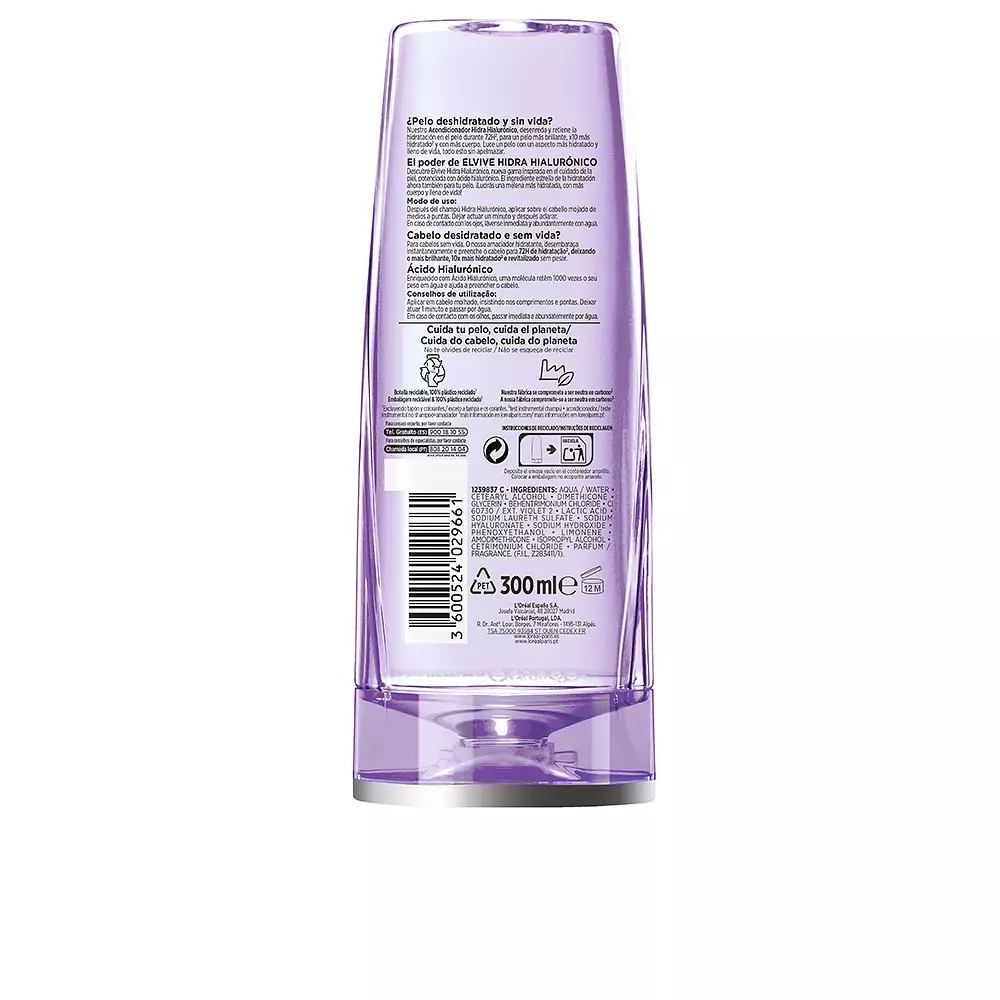 L'ORÉAL PARIS ELVIVE HIDRA HYALURONIC campione idratazione 72h 370 ml L'ORÉAL PARIS ELVIVE HIDRA HYALURONIC campione idratazione 72h 370 ml