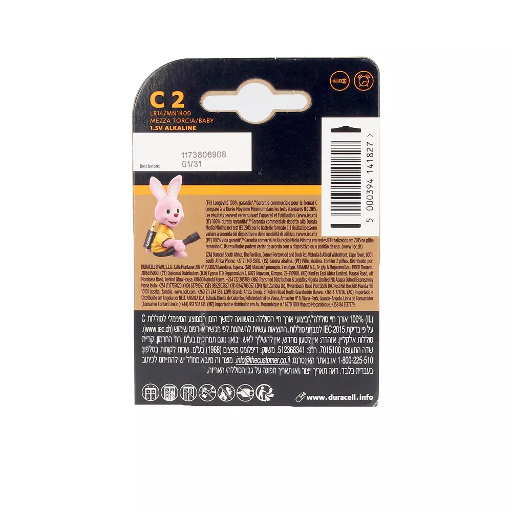 DURACELL DURACELL PLUS POWER LR14/MN1400 batteries pack x 2 u