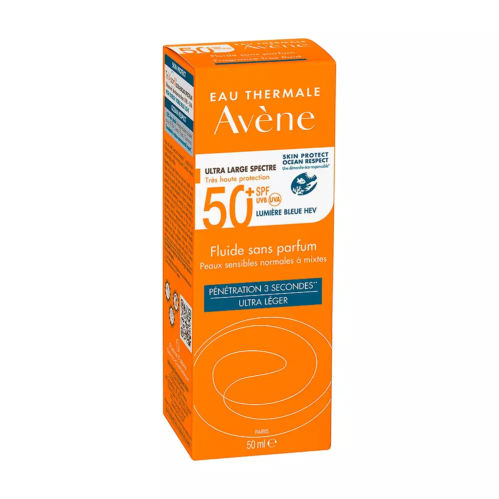 AVENE SOLAIRE HAUTE PROTECTION fluid sin perfume SPF50+ 50 ml