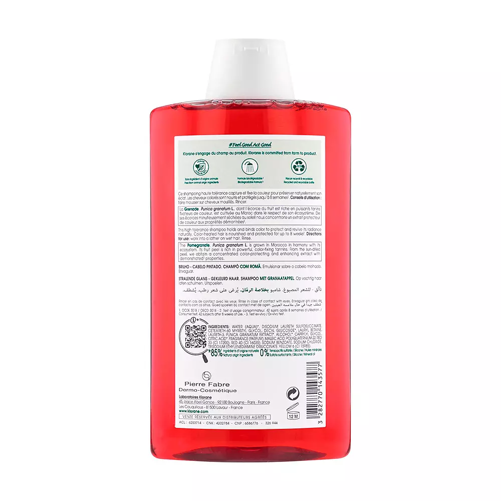 KLORANE A LA GRANADA shine shampoo for colored hair 400 ml