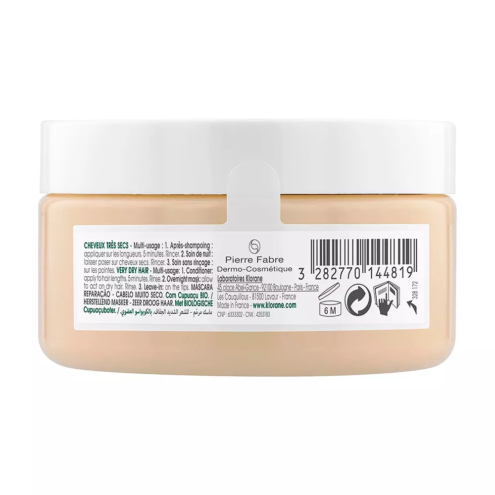 KLORANE AL CUPUAÇU BIO repairing mask for very dry hair 150 ml