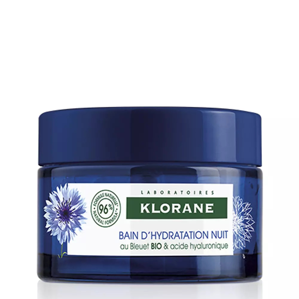 KLORANE BIO CORNFLOWER & HILURONIC ACID night hydration bath 50 ml KLORANE BIO CORNFLOWER & HILURONIC ACID night hydration bath 50 ml