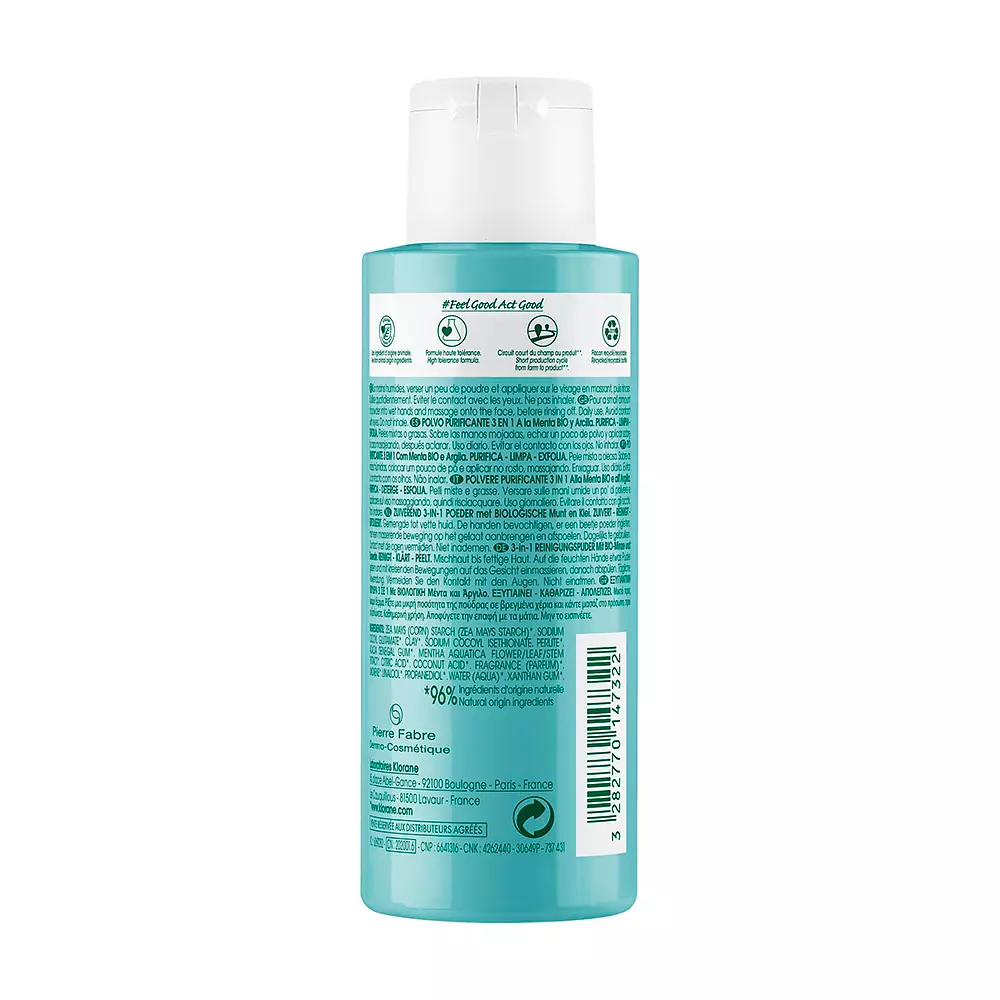 KLORANE MINT BIO powder purifying 3 in 1 50 gr