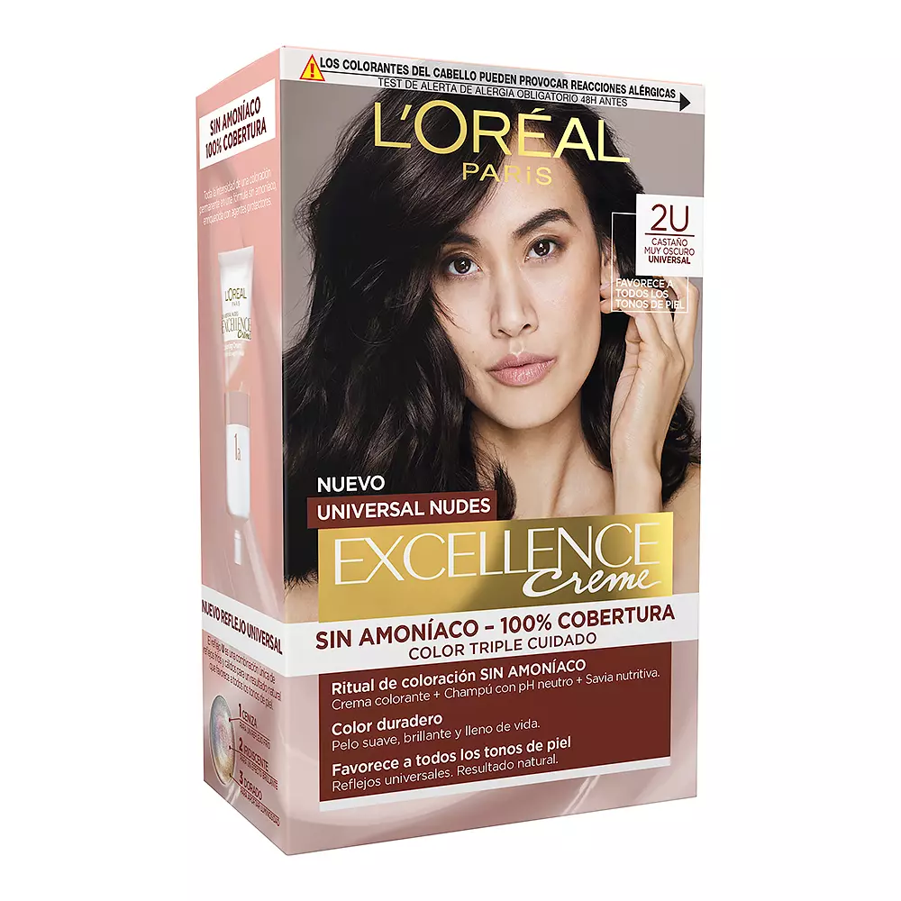 L'ORÉAL PARIS EXCELLENCE cream universal nudes dye #2u-darkest brunette 5 u L'ORÉAL PARIS EXCELLENCE cream universal nudes dye #2u-darkest brunette 5 u