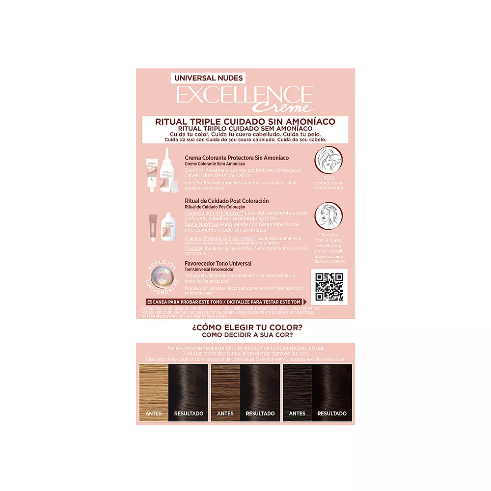 L'ORÉAL PARIS EXCELLENCE cream universal nudes dye #2u-darkest brunette 5 u L'ORÉAL PARIS EXCELLENCE cream universal nudes dye #2u-darkest brunette 5 u - Image 3