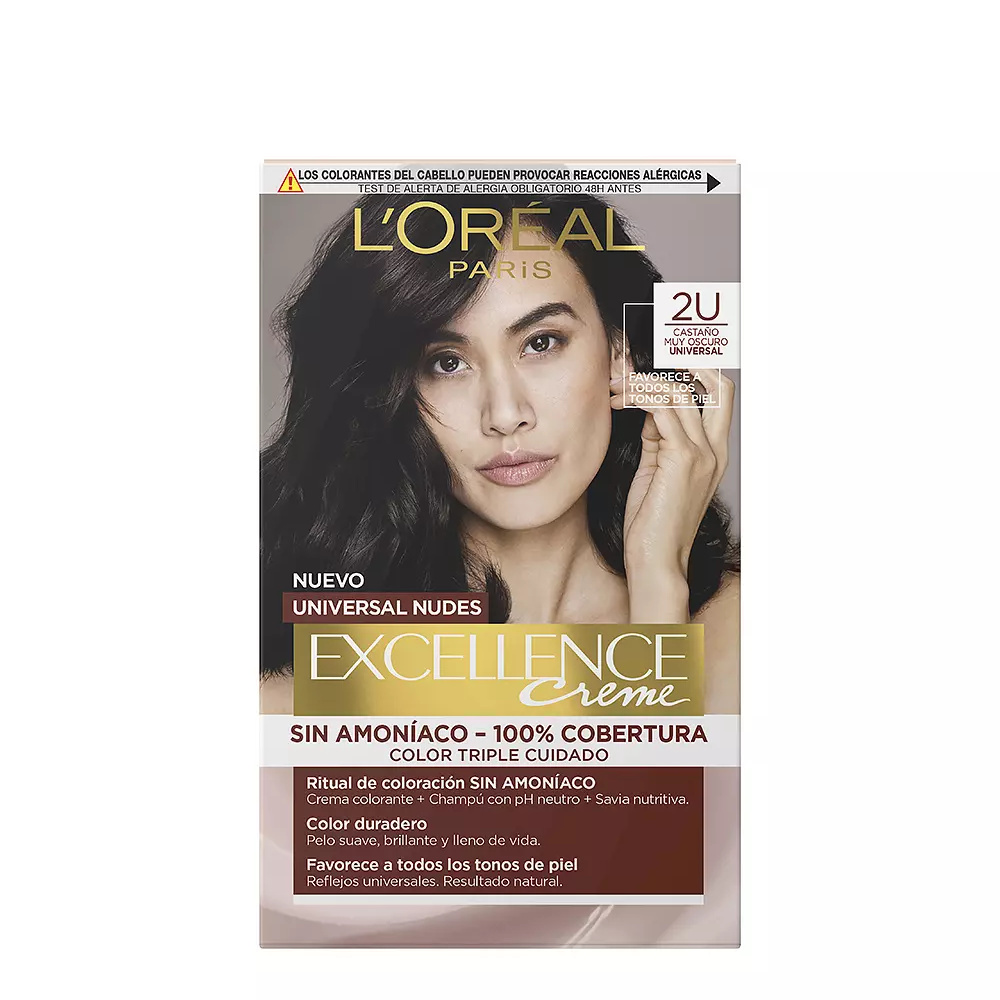 L'ORÉAL PARIS EXCELLENCE cream universal nudes dye #2u-darkest brunette 5 u L'ORÉAL PARIS EXCELLENCE cream universal nudes dye #2u-darkest brunette 5 u