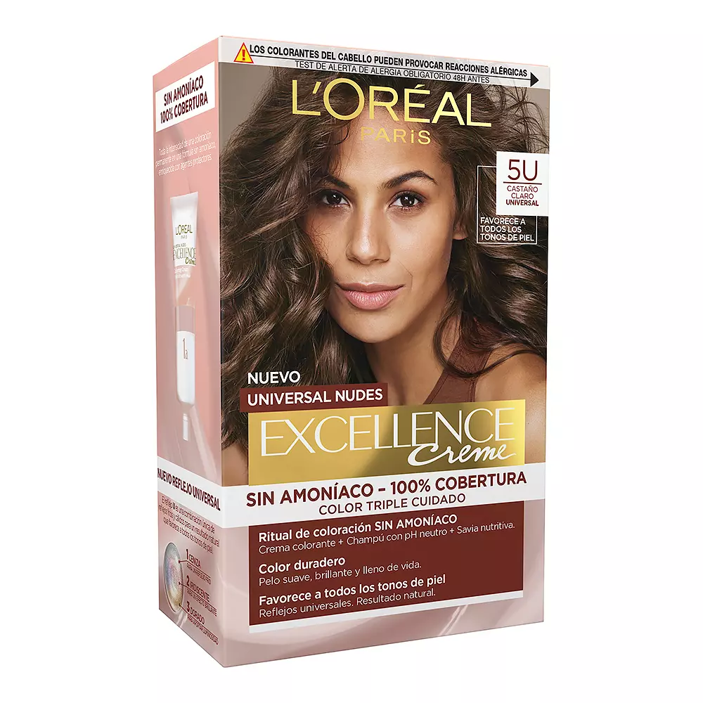 L'ORÉAL PARIS EXCELLENCE cream universal nudes dye #5u-light brown 5 u