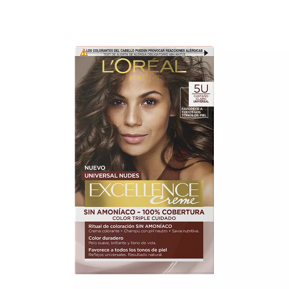 L'ORÉAL PARIS EXCELLENCE cream universal nudes dye #5u-light brown 5 u L'ORÉAL PARIS EXCELLENCE cream universal nudes dye #5u-light brown 5 u
