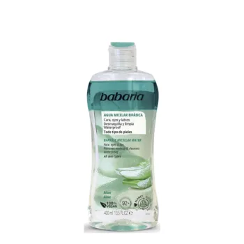 <span class="notranslate">BABARIA DESMAQUILLADOR BIFASICO</span> micellar water aloe vera 400 ml