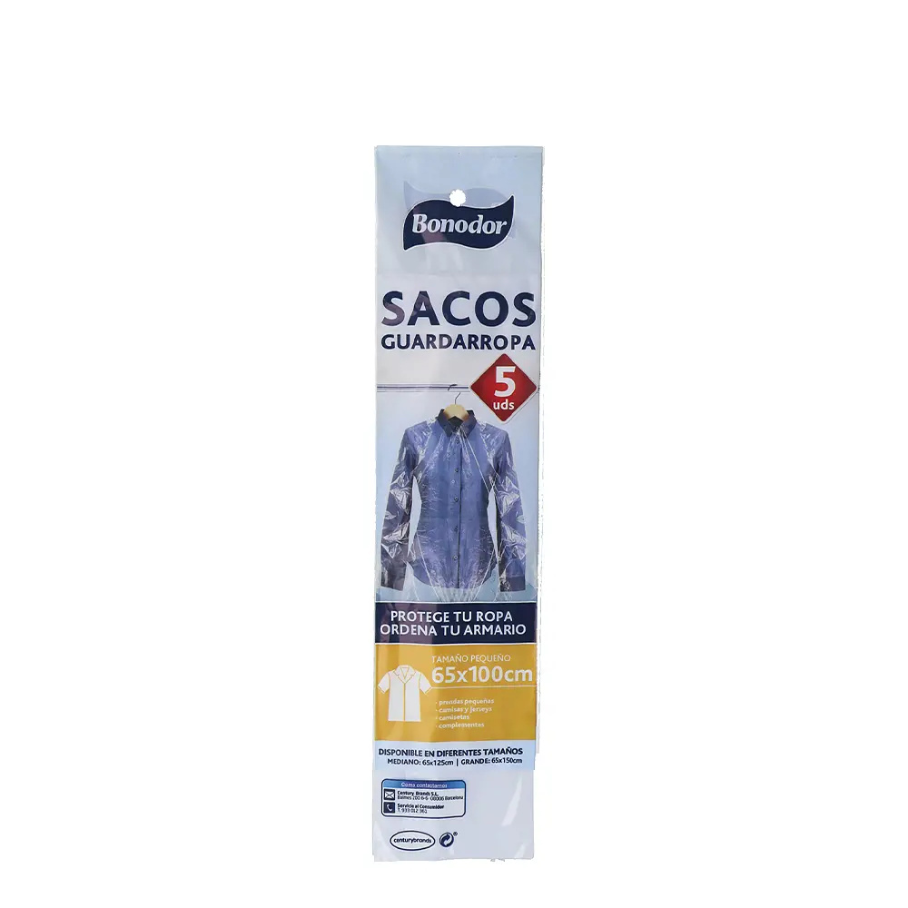 BONODOR GUARDARROPA chaquetas 5 sacos 65 x 100 BONODOR GUARDARROPA chaquetas 5 sacos 65 x 100
