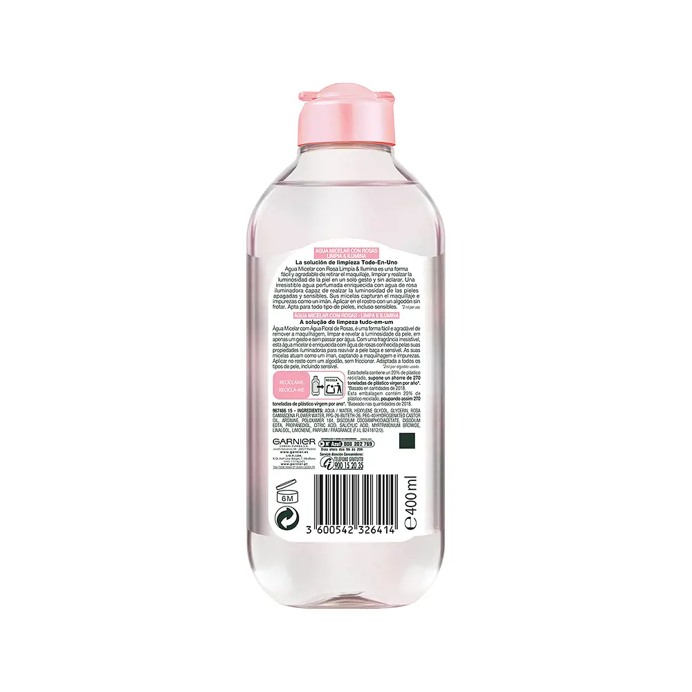 GARNIER SKINACTIVE ROSE WATER micellar water 400 ml