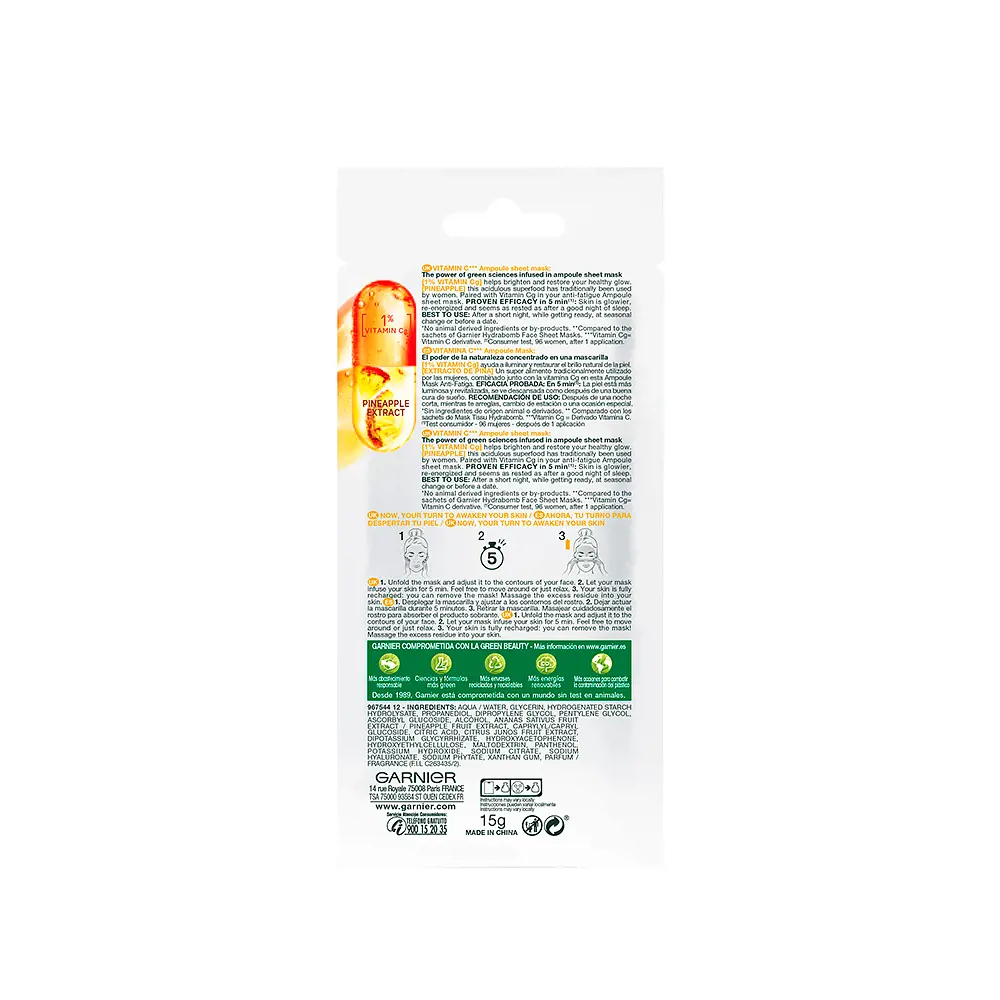 GARNIER SKINACTIVE VITAMIN C mask 1 u