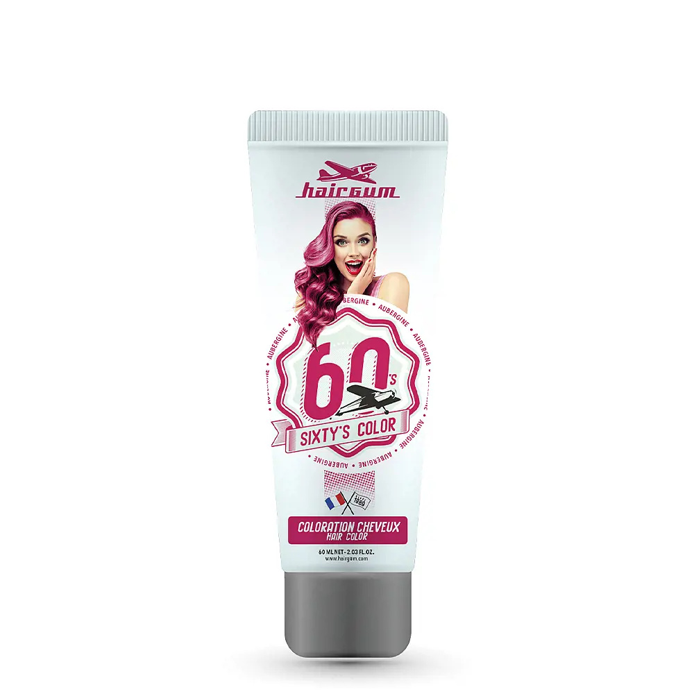 HAIRGUM SIXTY'S COLOR hair color #aubergine HAIRGUM SIXTY'S COLOR hair color #aubergine