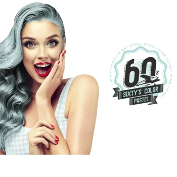 HAIRGUM SIXTY'S COLOR hair color #icy blue 60 ml